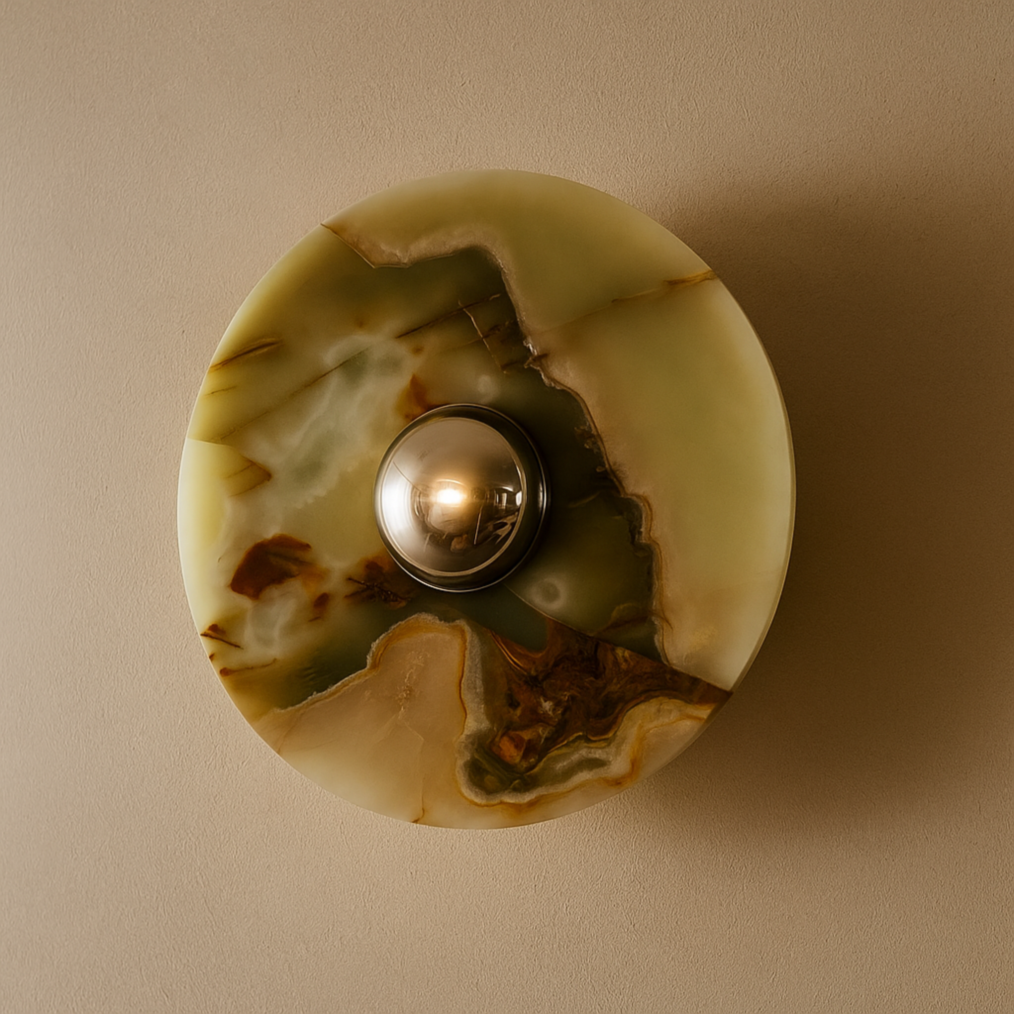 Stenvei Marble Wall Sconce — Warm Nordic Lighting, Light Fixtures, with Frosted Glass