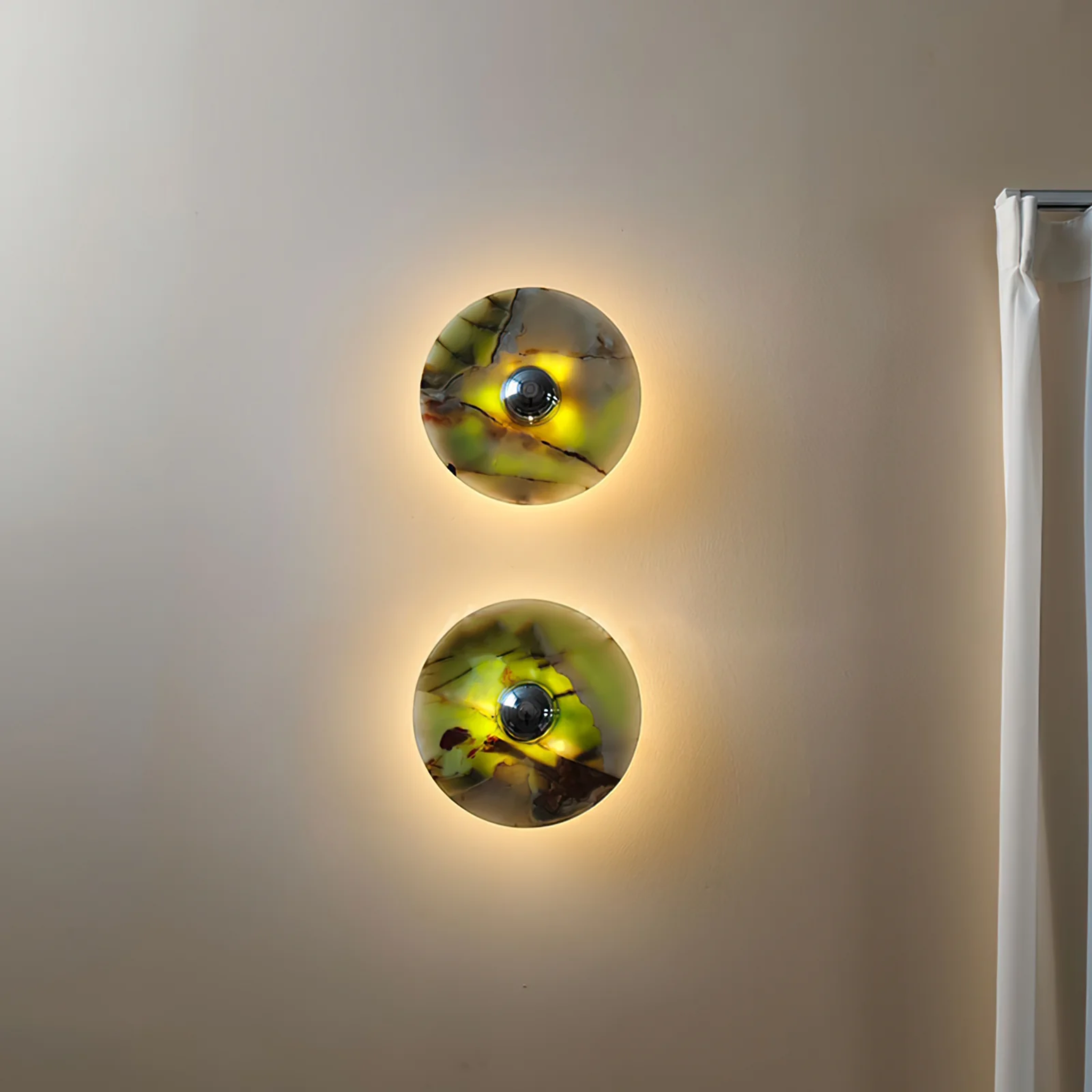 Stenvei Marble Wall Sconce — Warm Nordic Lighting, Light Fixtures, with Frosted Glass