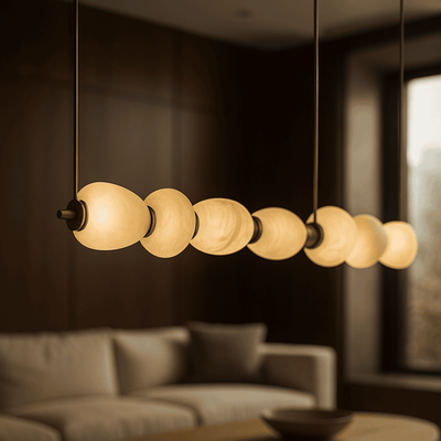 Translation missing: en.Stenvei Marble Pendant Light – Gold Dimmable 53 in, Ceiling Fixtures, Natural