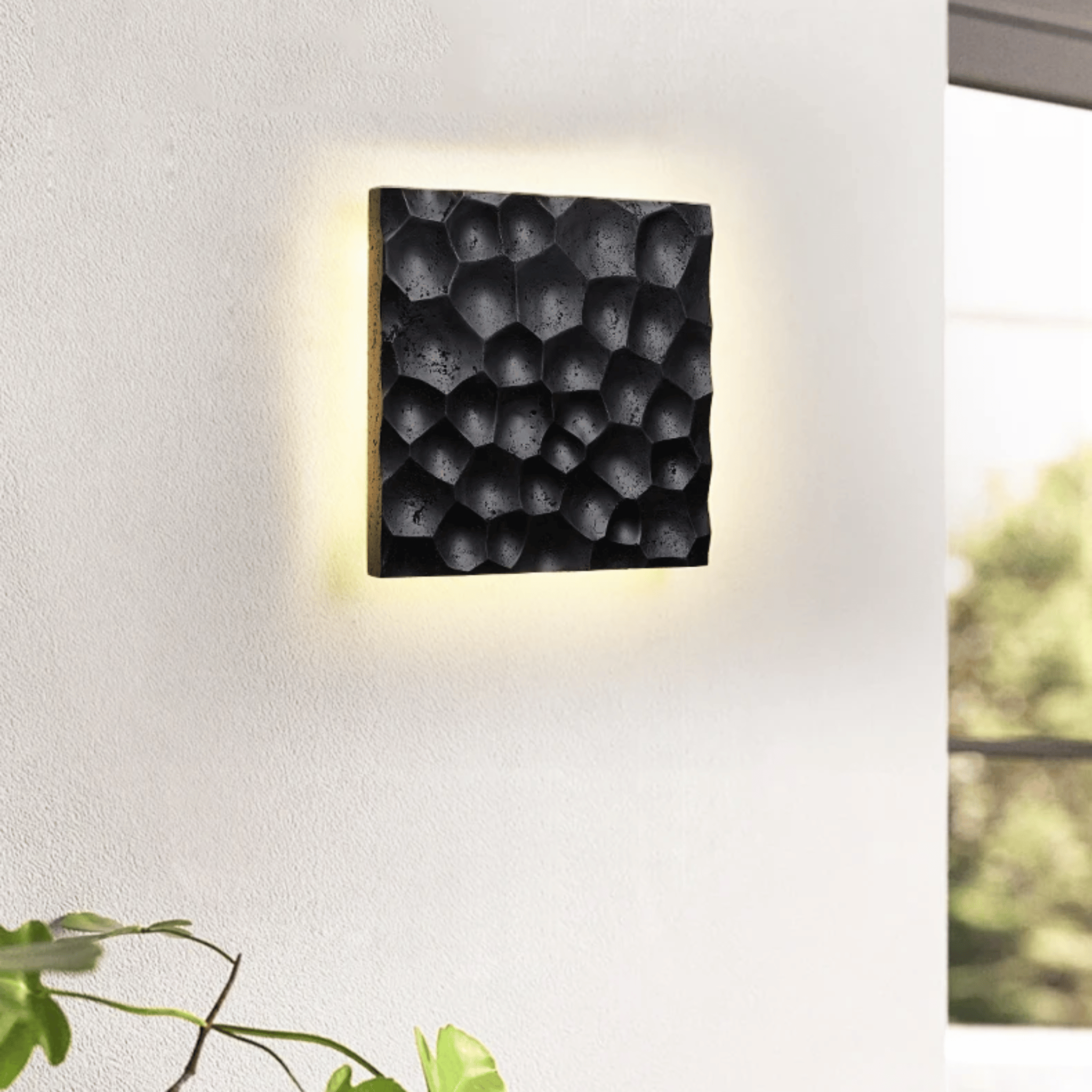 Natural Travertine LED Wall Lamp - IP65 Waterproof, Landscape Pathway Lighting, Stenvei Stone Outdoor Sconce