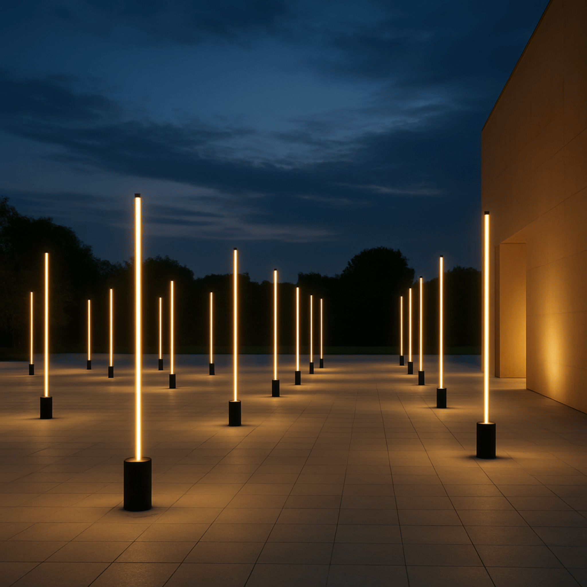 LED Outdoor Path Post Light – IP65 Waterproof Lamp, Landscape Pathway Lighting, Stiglys Garden