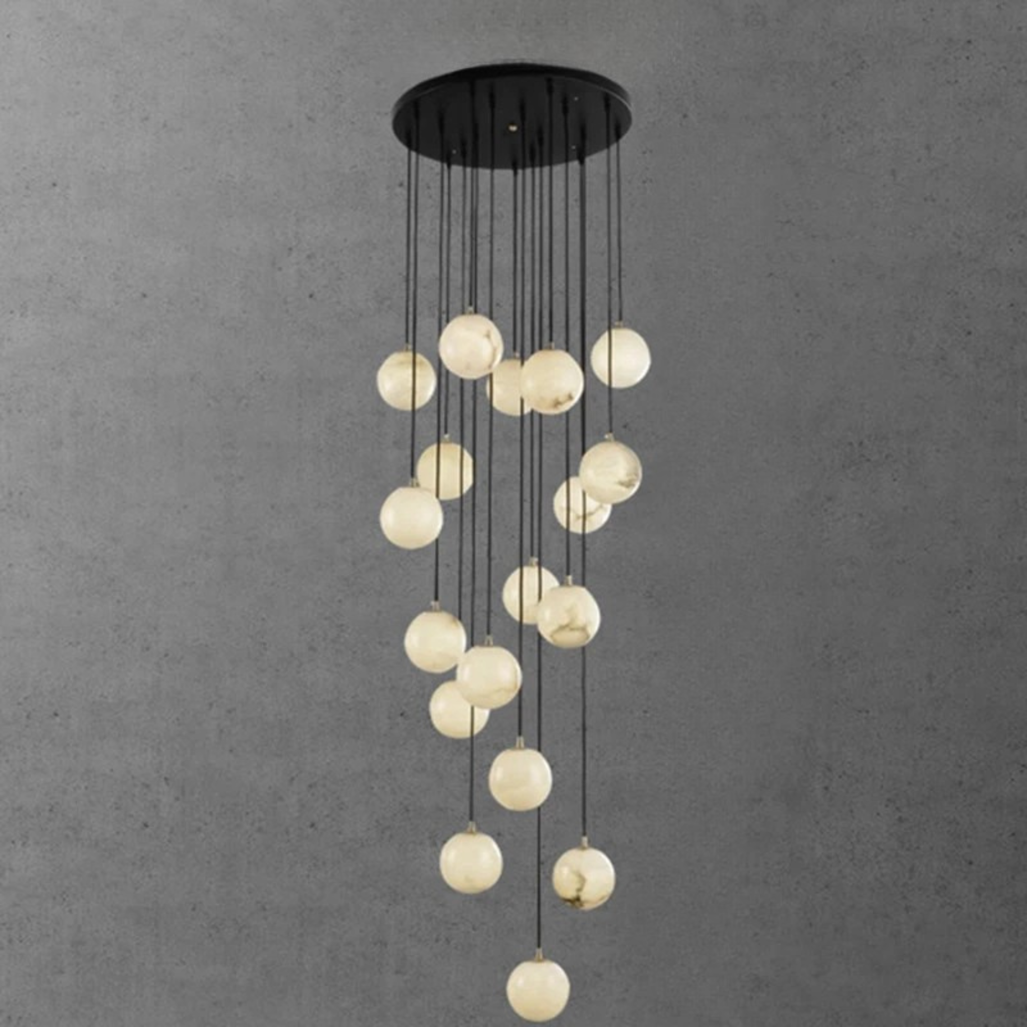 Stigna LED Stair Chandelier Acrylic Sphere Light, Chandeliers, Modern
