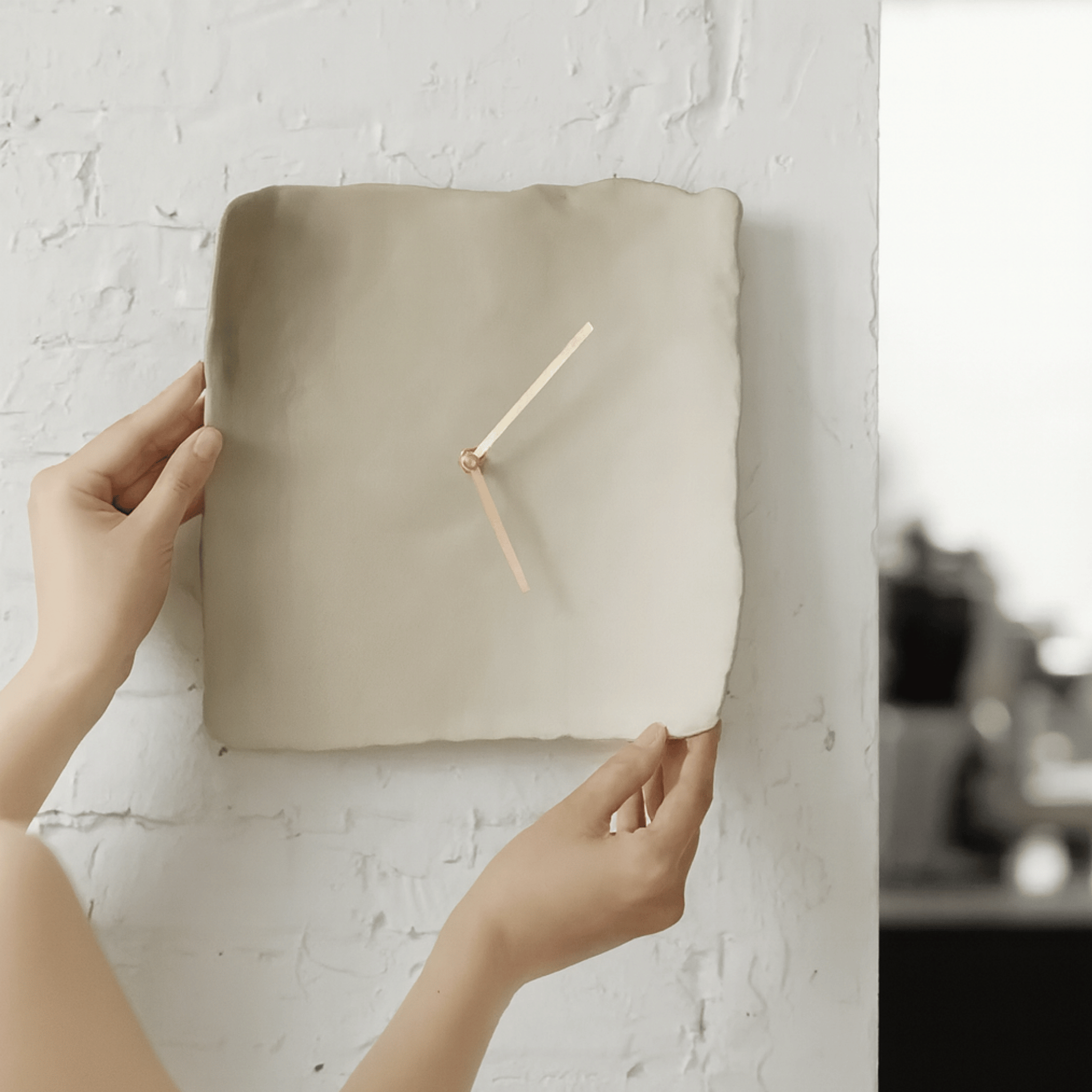 Stilla Handmade Resin Wall Clock Silent Minimalist, Clocks, Nordic