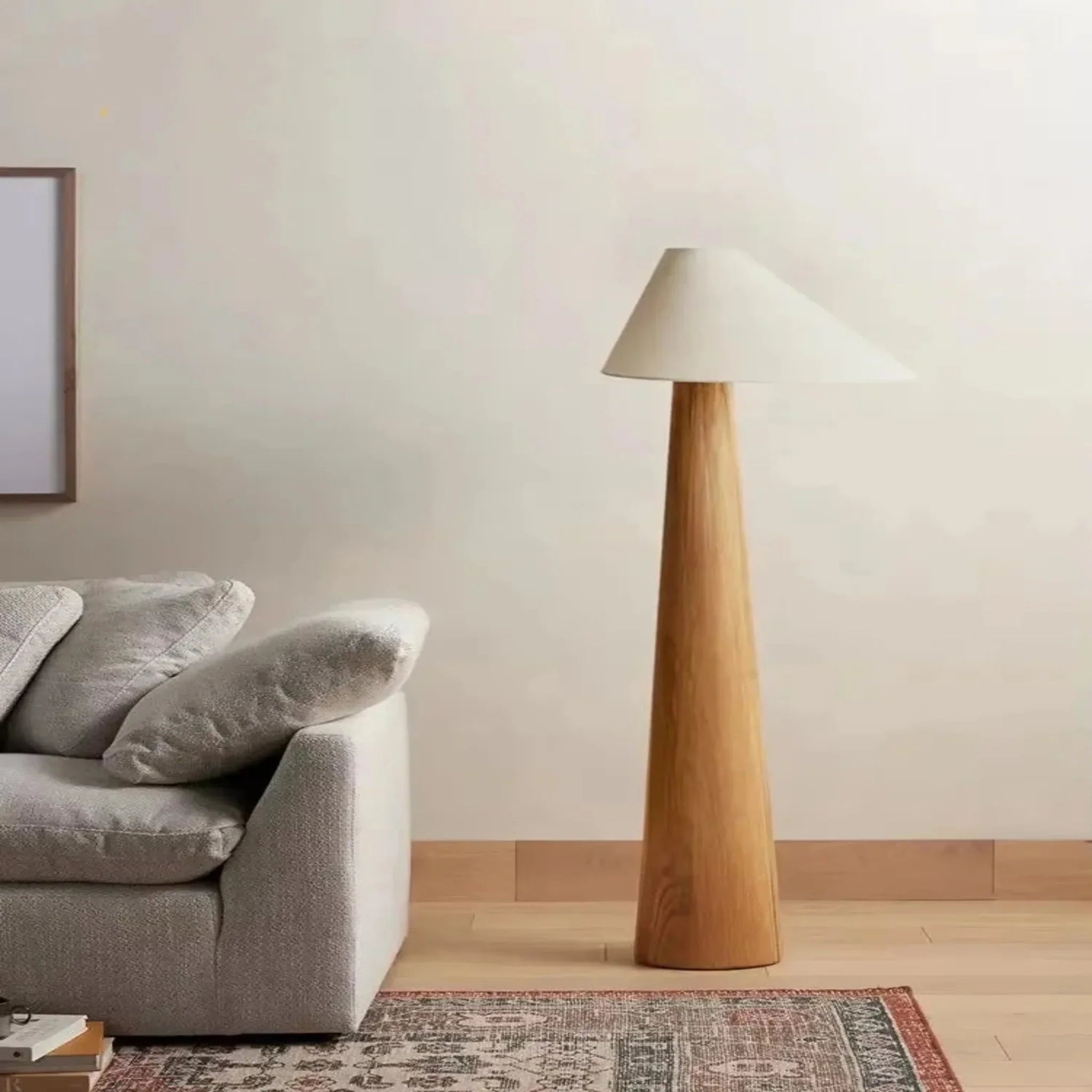 Solid Wood Wabi-Sabi Floor Lamp Zen Nordic Design, Lamps, Stille Japanese