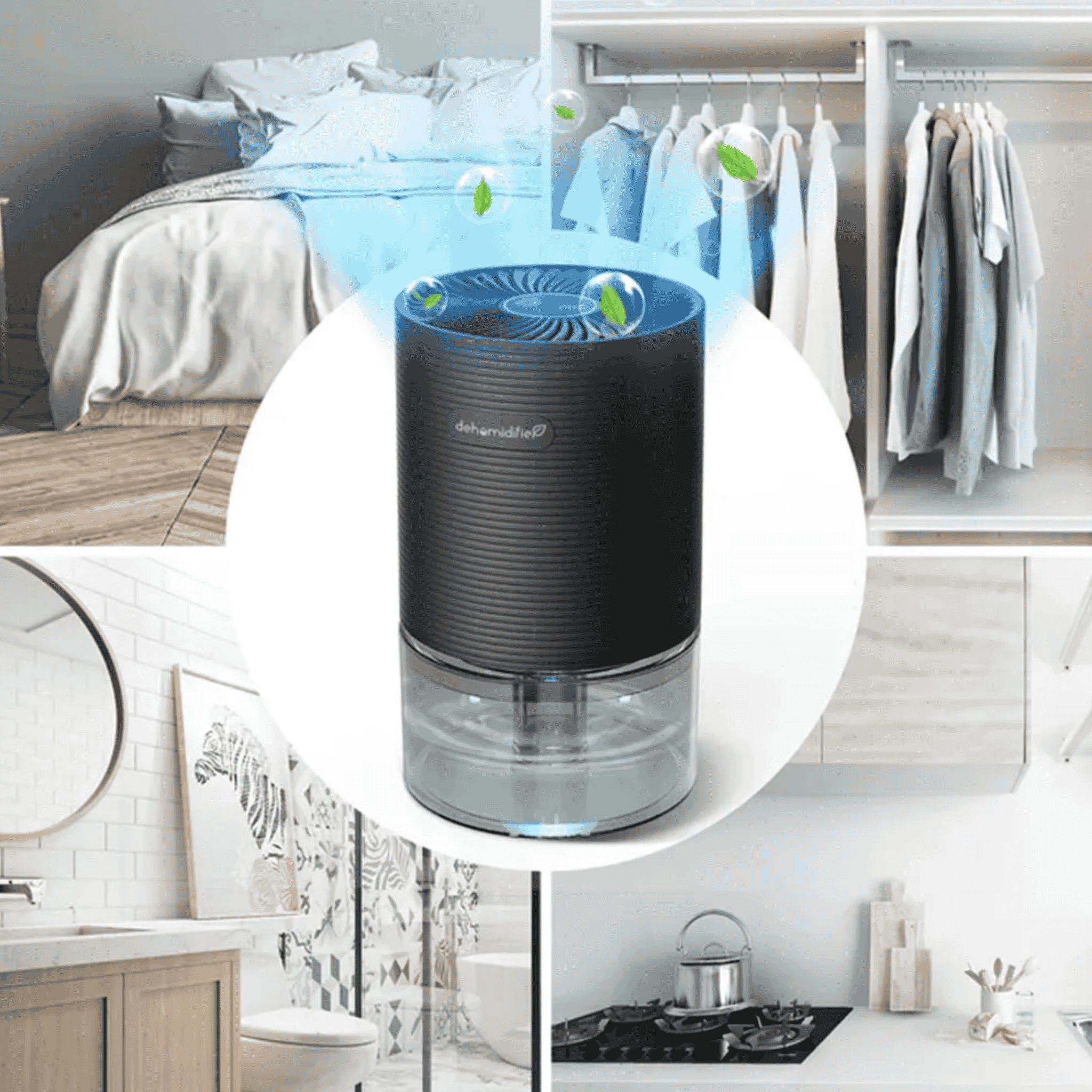 Portable Mini Dehumidifier Quiet Bedroom 162 sq ft, Dehumidifiers, Stilluft for Closet