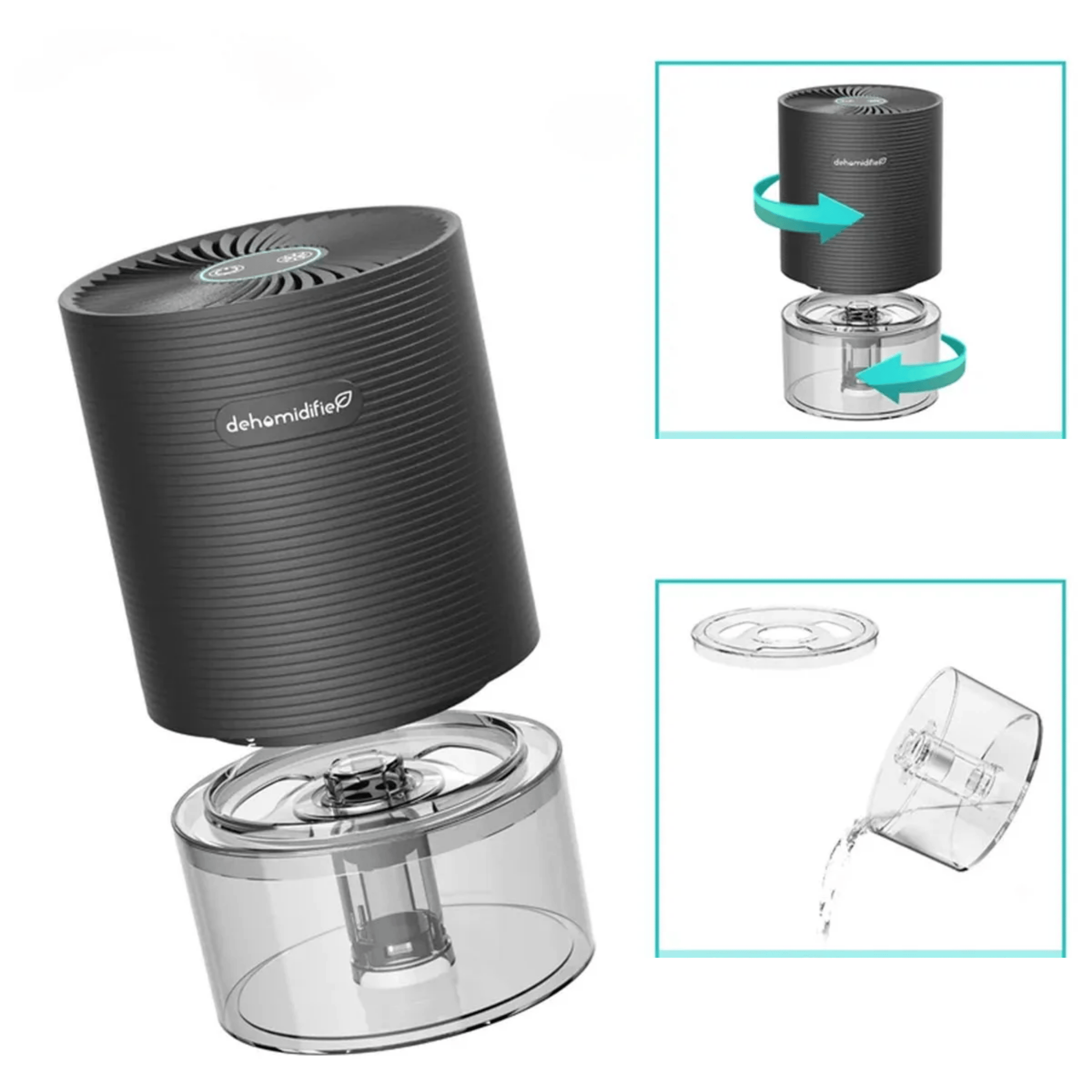 Portable Mini Dehumidifier Quiet Bedroom 162 sq ft, Dehumidifiers, Stilluft for Closet