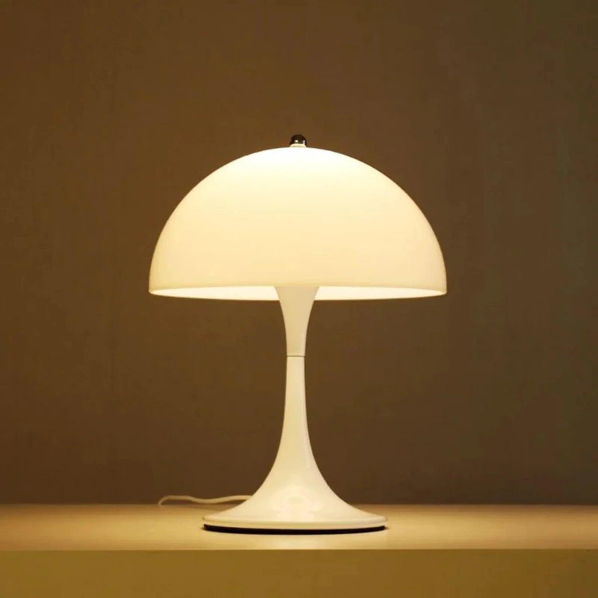 Svampa Retro Mushroom Table Lamp for Ambient Light, White, Lamps, Iron Acrylic
