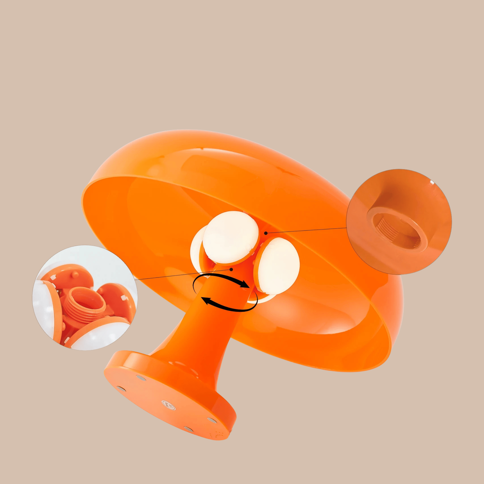 Svampa Retro Mushroom Lamp with Tri-Color Dimming, Table Lamps, LED