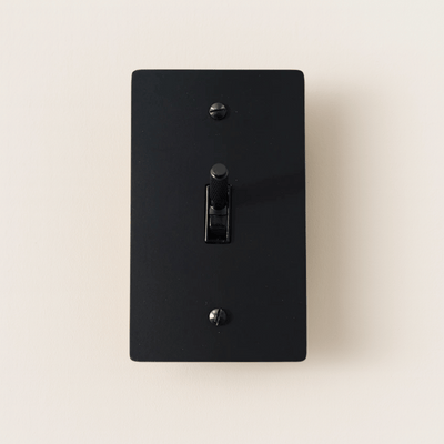 Translation missing: en.Premium Matte Black Brass Toggle Switch by Skonne, 1TOGGLE, Single-Pole Switches, Svarta Solid