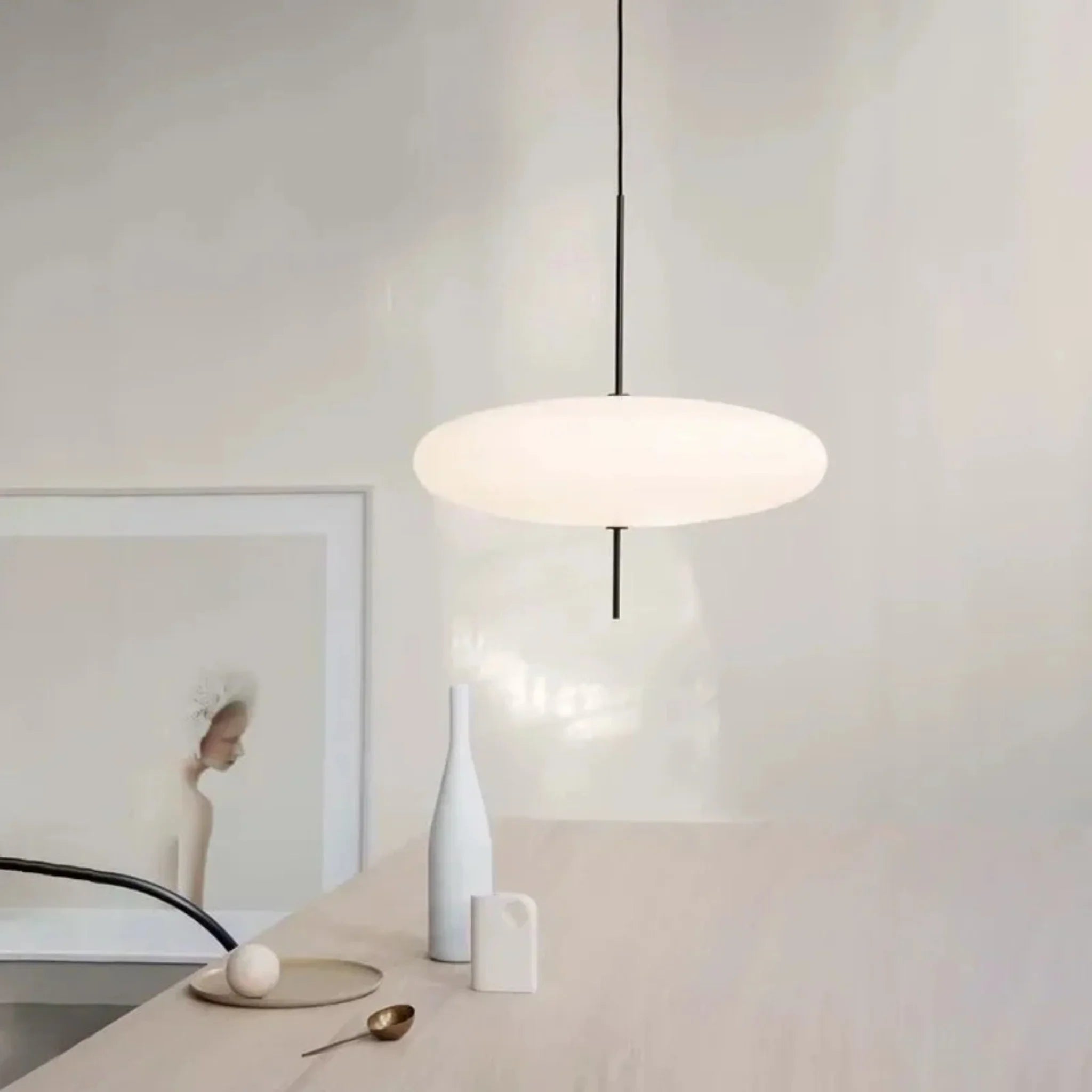Scandinavian Flying Saucer LED Pendant Light White, Ceiling Fixtures, Svevlys Nordic