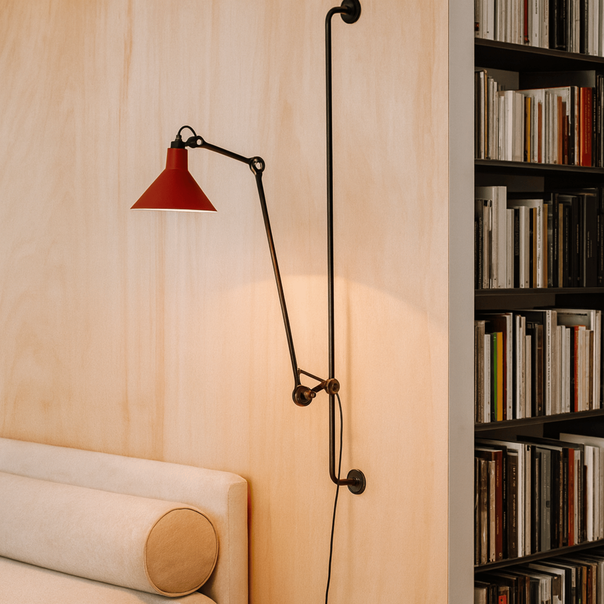 Adjustable Swing Arm LED Wall Sconce | Iron Light, Red / Cold, Fixtures, Svinga