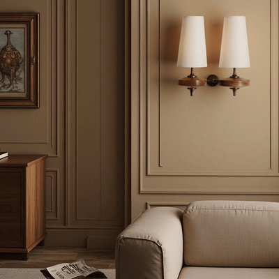 Translation missing: en.Tviljo Dual Fabric LED Wall Lamp Warm Nordic, Light Fixtures