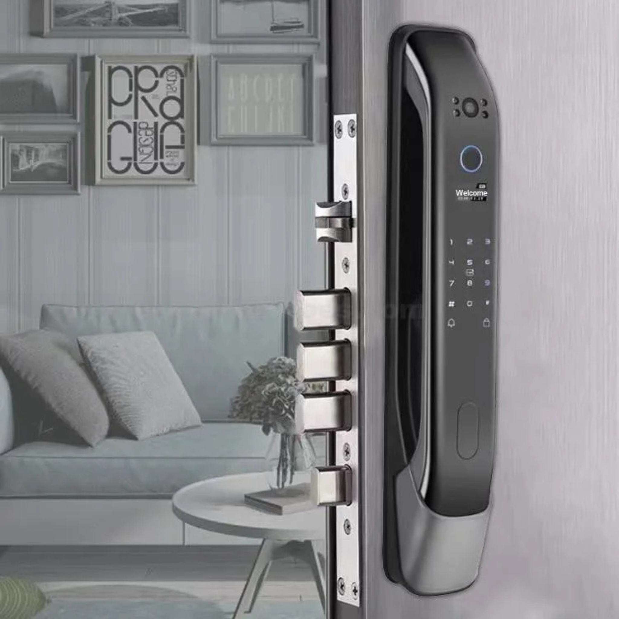 Smart Biometric Door Lock with 3D Face Recognition, Deadbolts, Vaktir