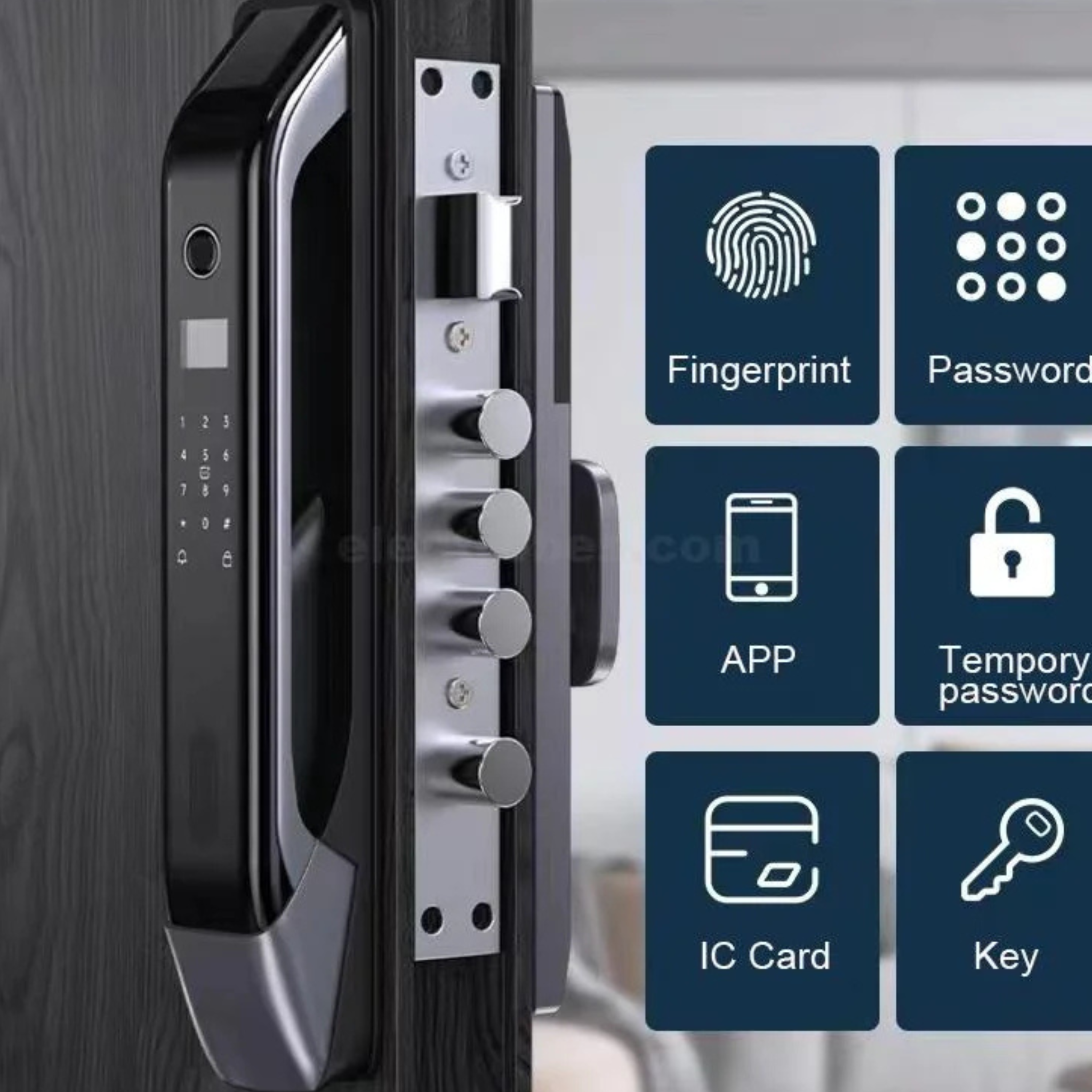 Smart Biometric Door Lock with 3D Face Recognition, Deadbolts, Vaktir
