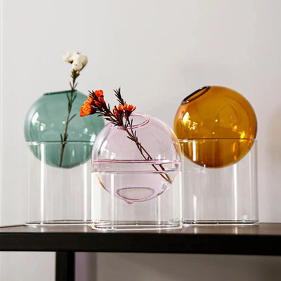 Translation missing: en.Nordic Borosilicate Glass Flower Vase by Skonne, Vases, Vårka Round for Flowers
