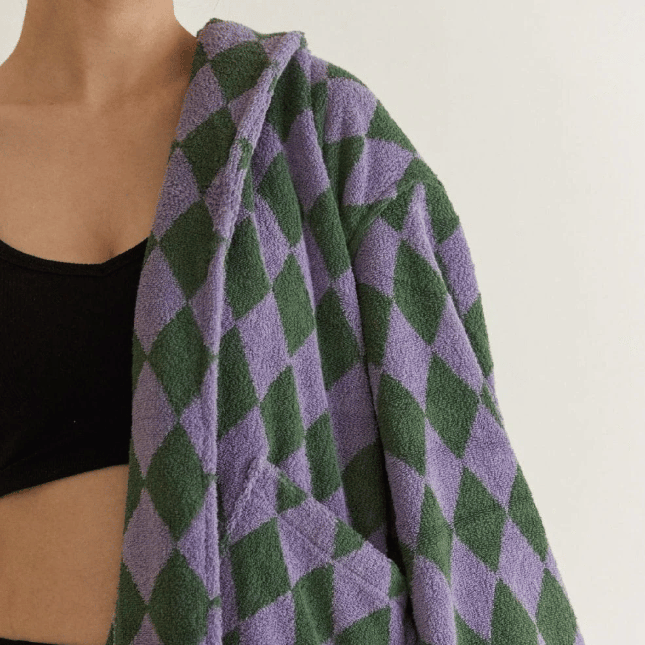 Organic Cotton Jacquard Bathrobe — Spa Hotel Feel, Robes, Vevra Luxury